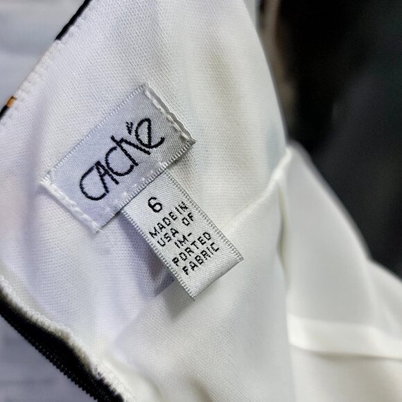 Cache Size 6 Silk Animal Print Ruched Cutout Back S/S Knee Length Dress Cocktail - Picture 10 of 12